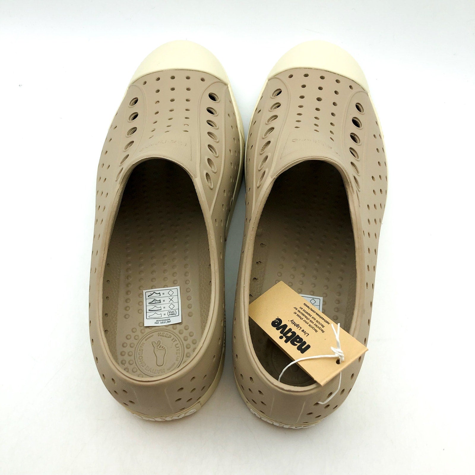 Native Womens Jefferson EVA Slip On Sneaker US 9 M EU 40 Brown Tan Shoes NIB