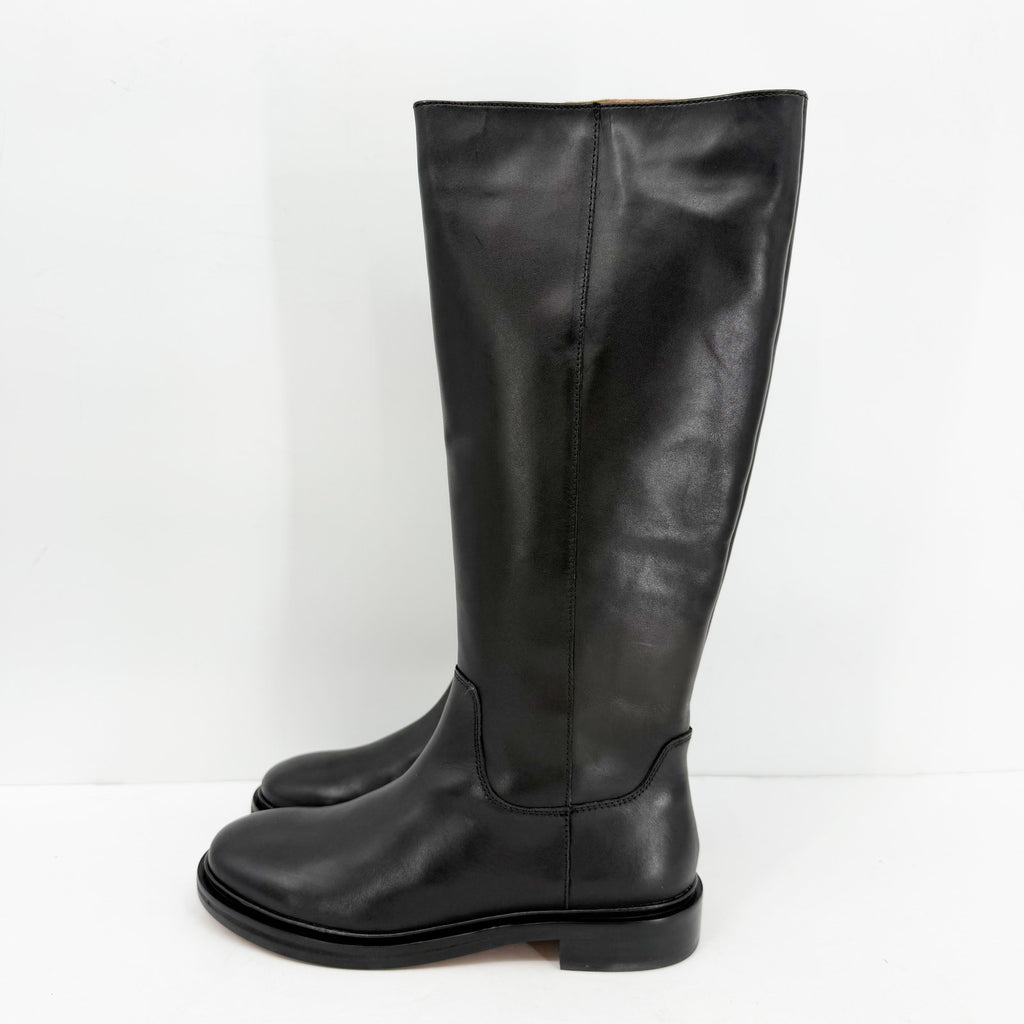 Madewell Womens The Drumgold Mid Calf Boot US 9 M Black Leather NIB