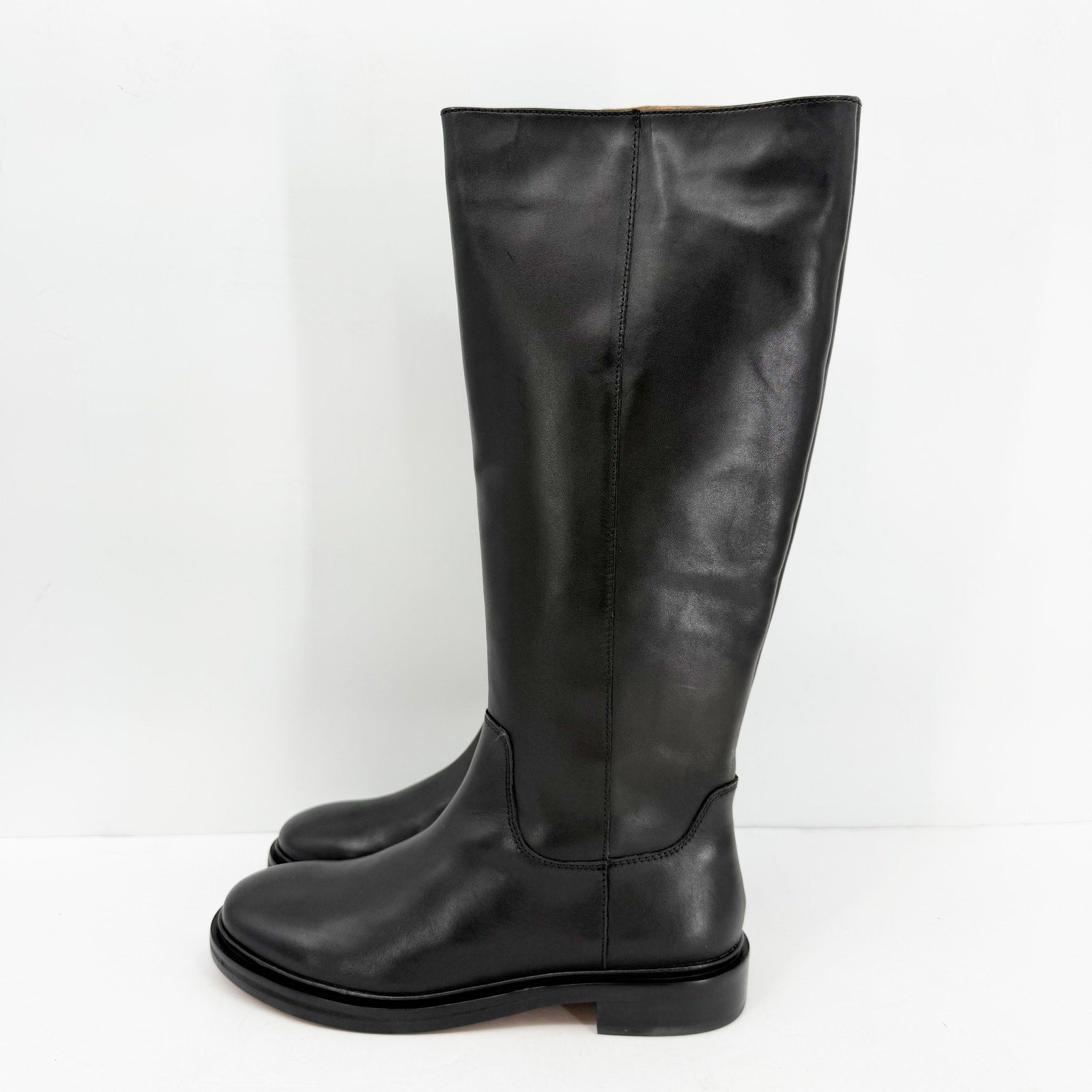 Madewell Womens The Drumgold Mid Calf Boot US 9 M Black Leather NIB