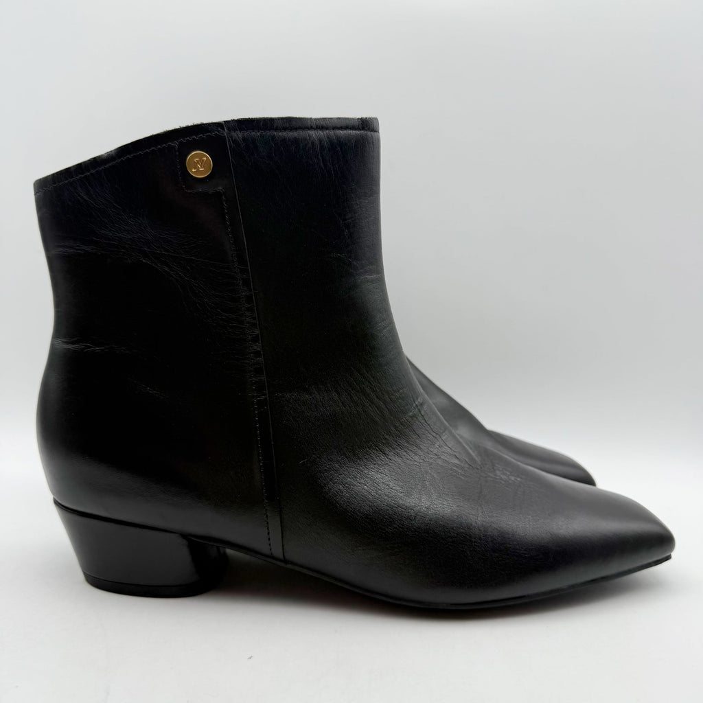 Naturalizer Womens Raffee Ankle Boots Size 7.5 M EU 38 Black Leather Booties NIB