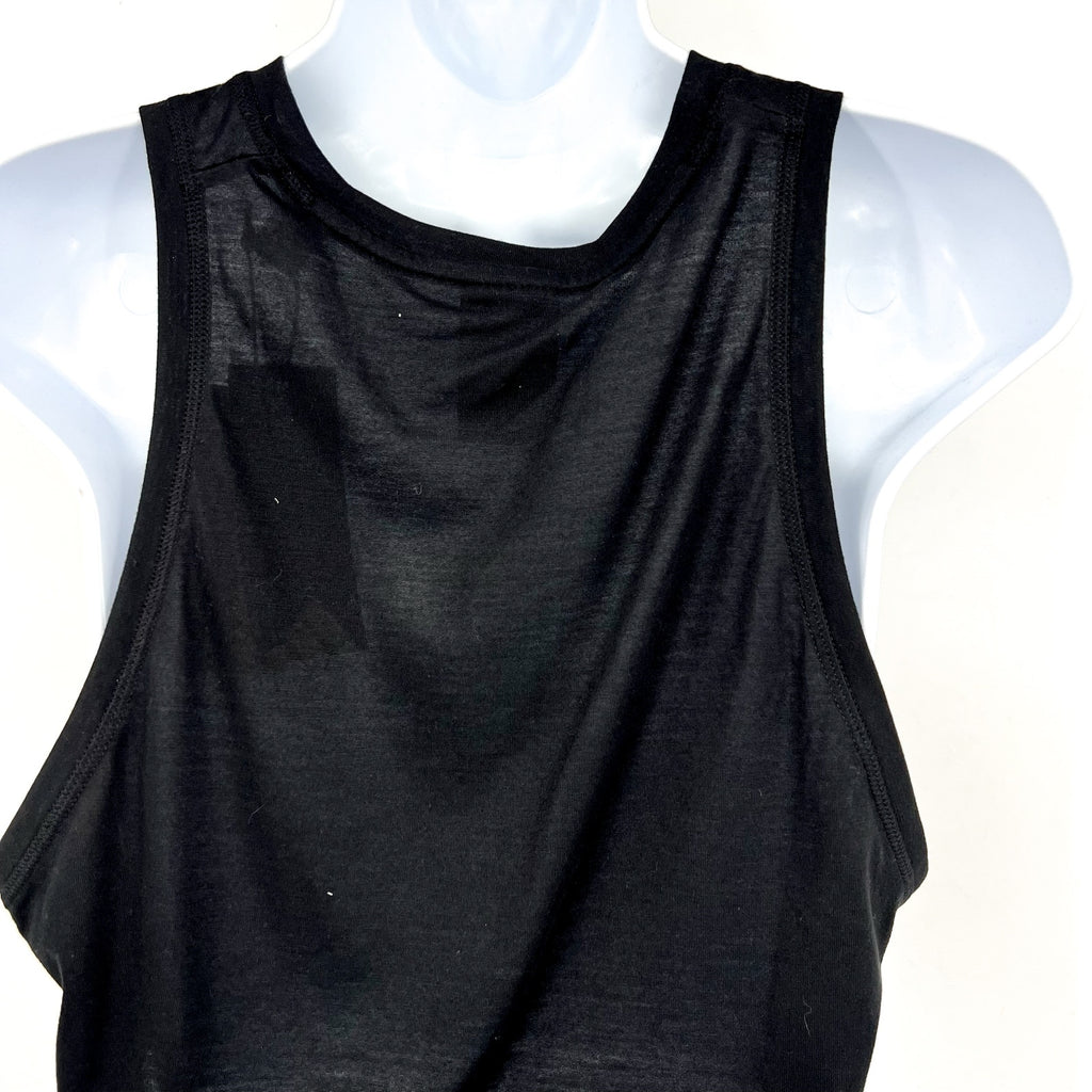 ADIDAS Womens Train Essentials Boxy Workout Tank Top Medium Black White NWT