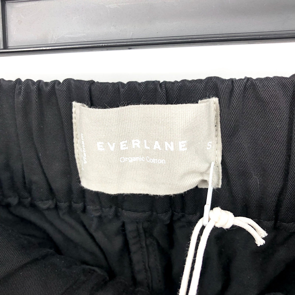 EVERLANE Womens The Easy Pants Small Black Straight Leg Chino Twill Stretch NWT