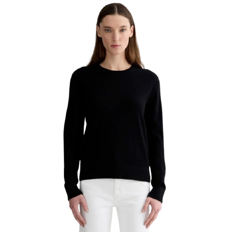 EVERLANE Women's The Classic Crew Cashmere Sweater Large Black NWT
