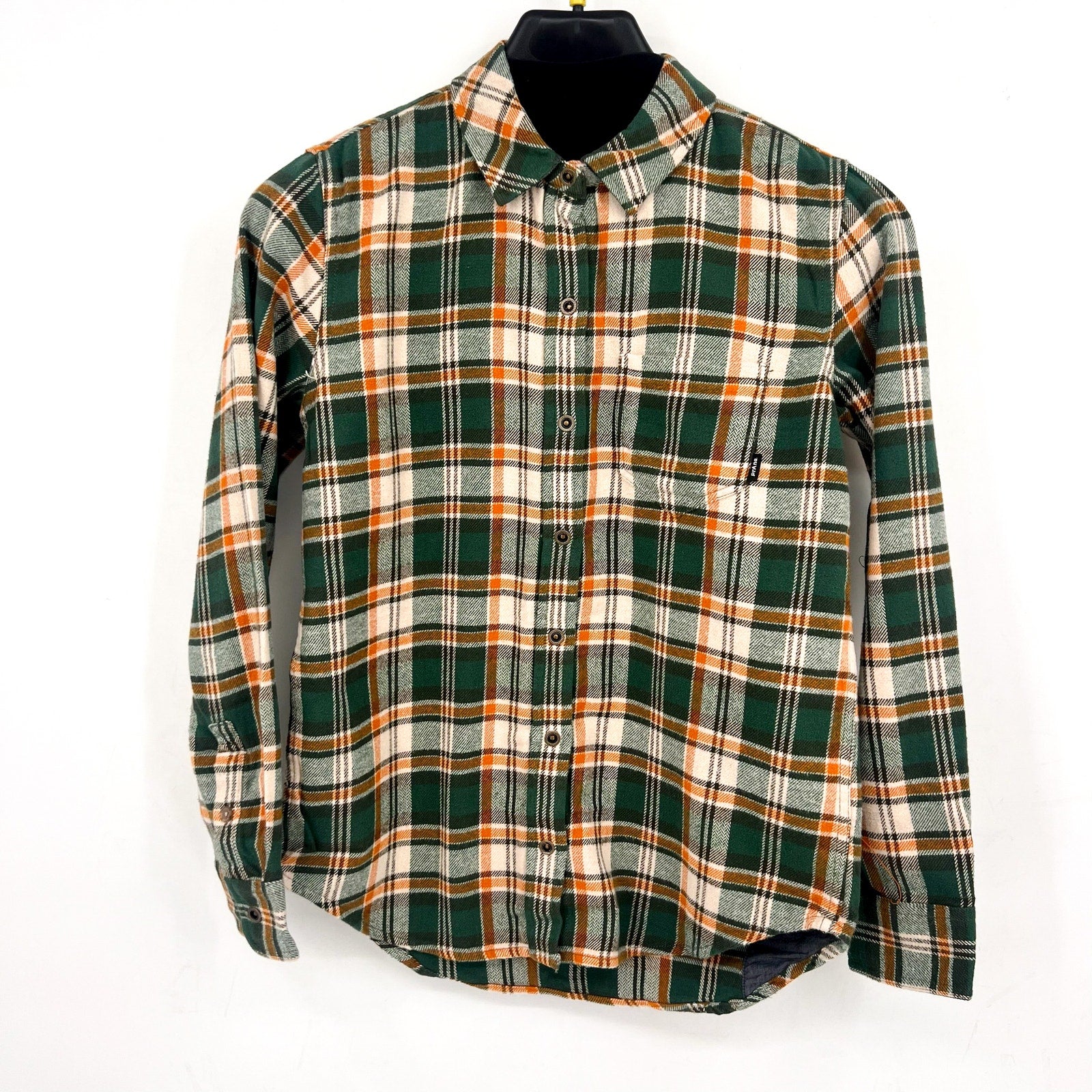 PRANA Women's Golden Canyon Flannel Shirt Small Soft Pine Green Plaid NWT