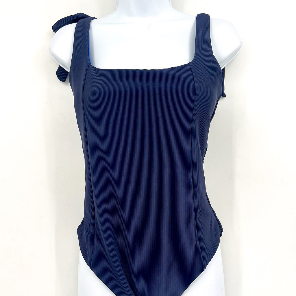 Beach Riot Women's Sydney One-Piece Swimsuit XL Navy Blue MISSING BELT NWOT
