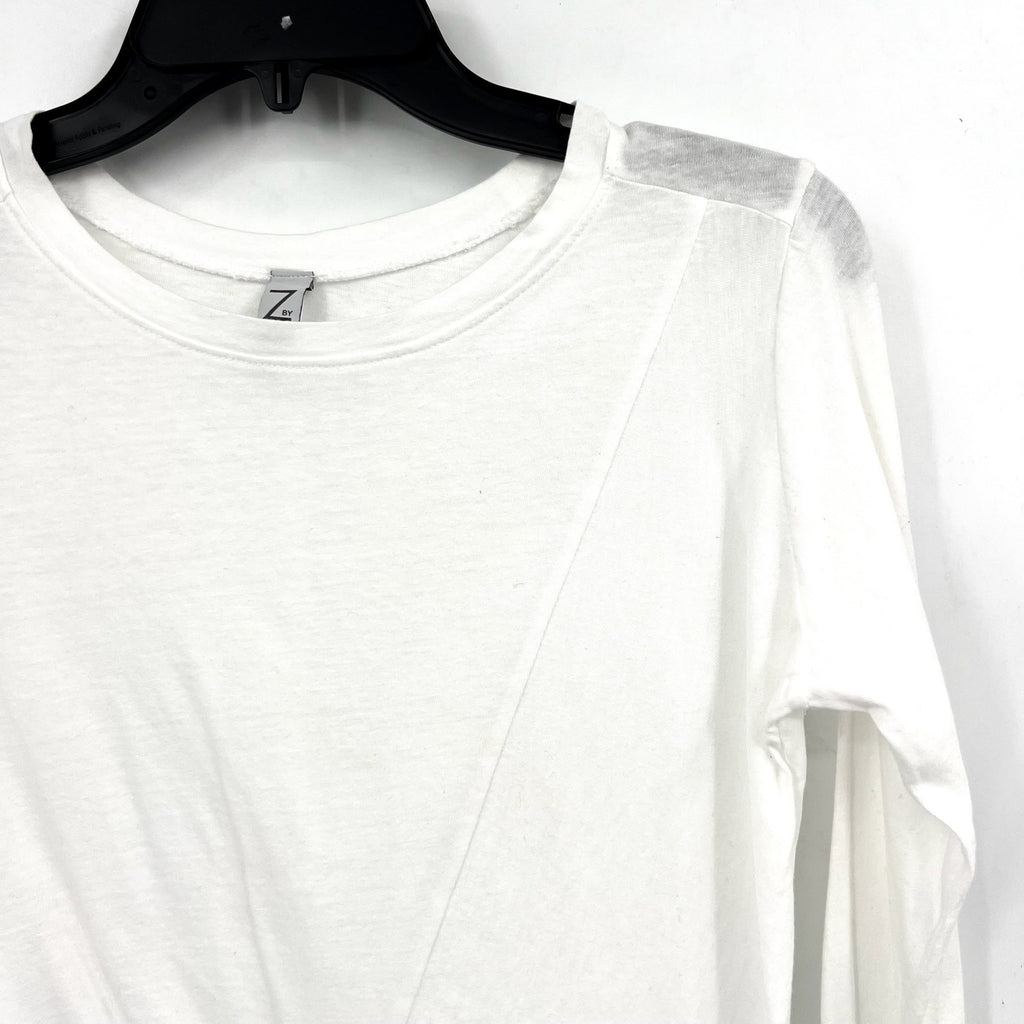 Z BY ZELLA Girls Twist Front Long Sleeve T-Shirt XL White Crewneck NWOT