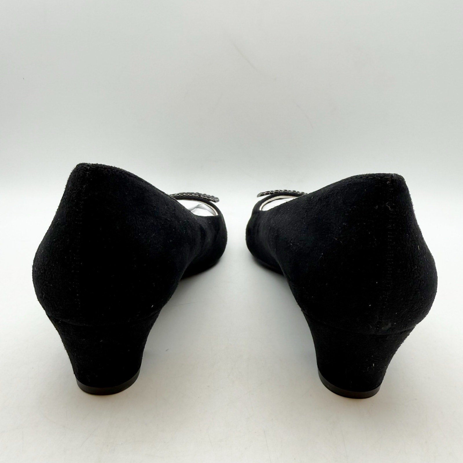 LifeStride Womens Minx Bling Pumps Size 8 Wide EU 38.5 Black Microfiber NWOB
