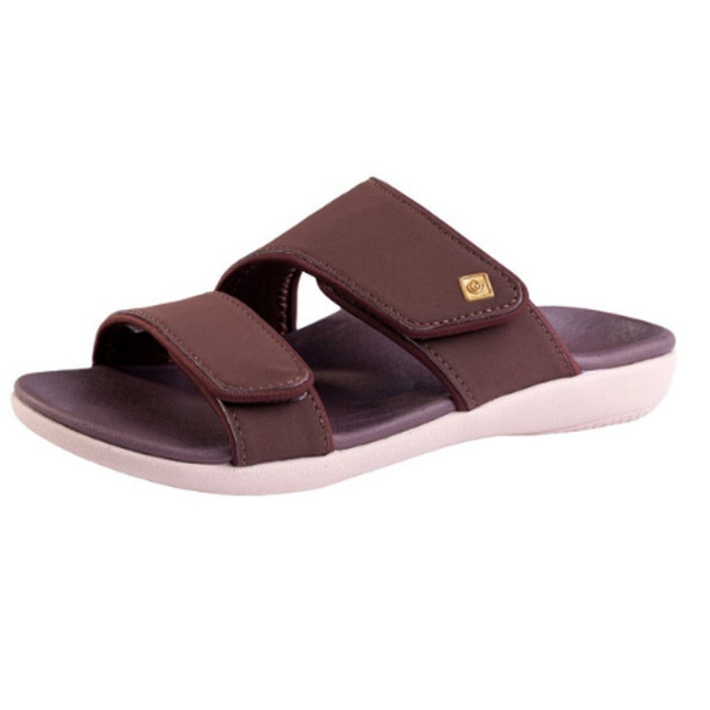 Spenco Womens KHOLO NUEVO Comfort Slide Sandals 9.5 WIDE Brown French Toast NWT