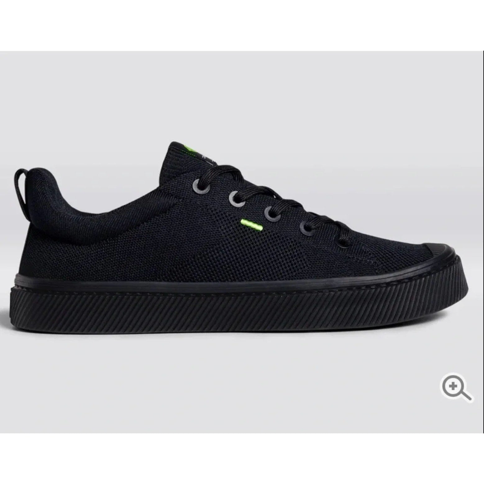Cariuma IBI Low Casual Sneakers Mens 9.5 Womens 11 Black Bamboo Knit NIB