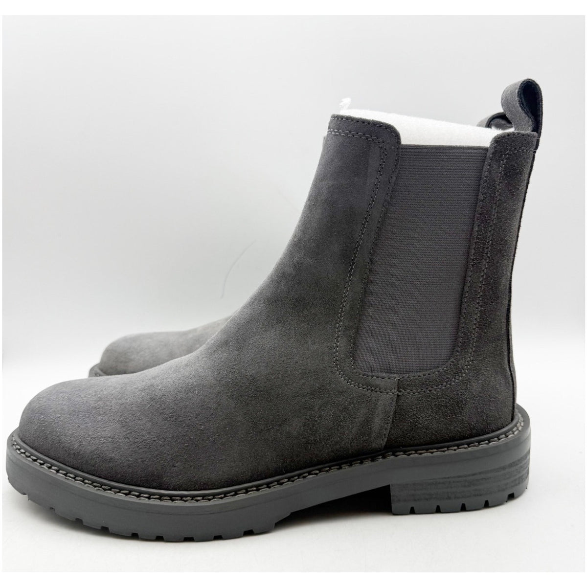 Saint Morta Men's Chunky Chelsea Boots Size 9 EU 43 Dark Grey Suede NIB