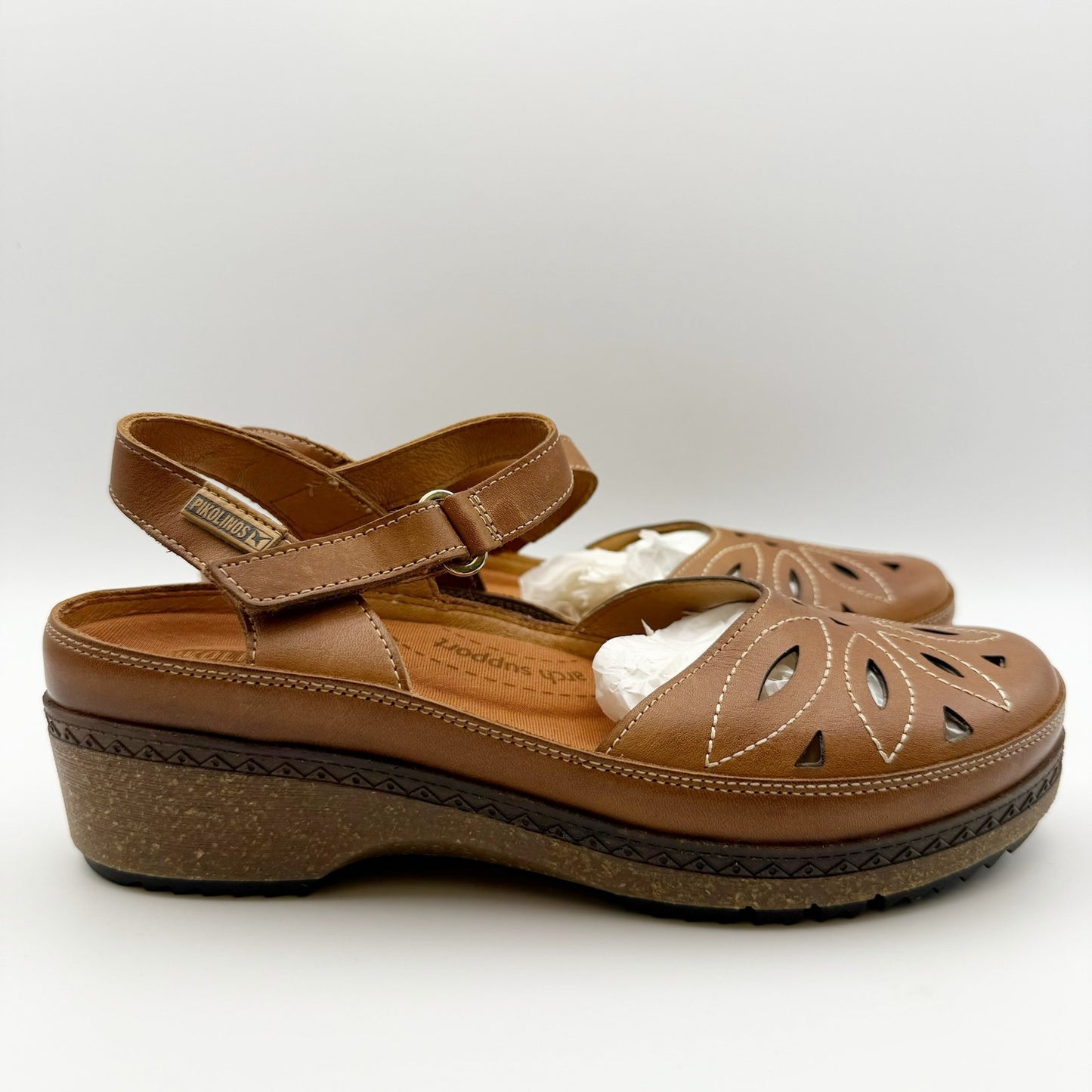 PIKOLINOS Womens Granada W0W-1985 Sandals EU 37 US 6.5-7 Brown Leather NIB