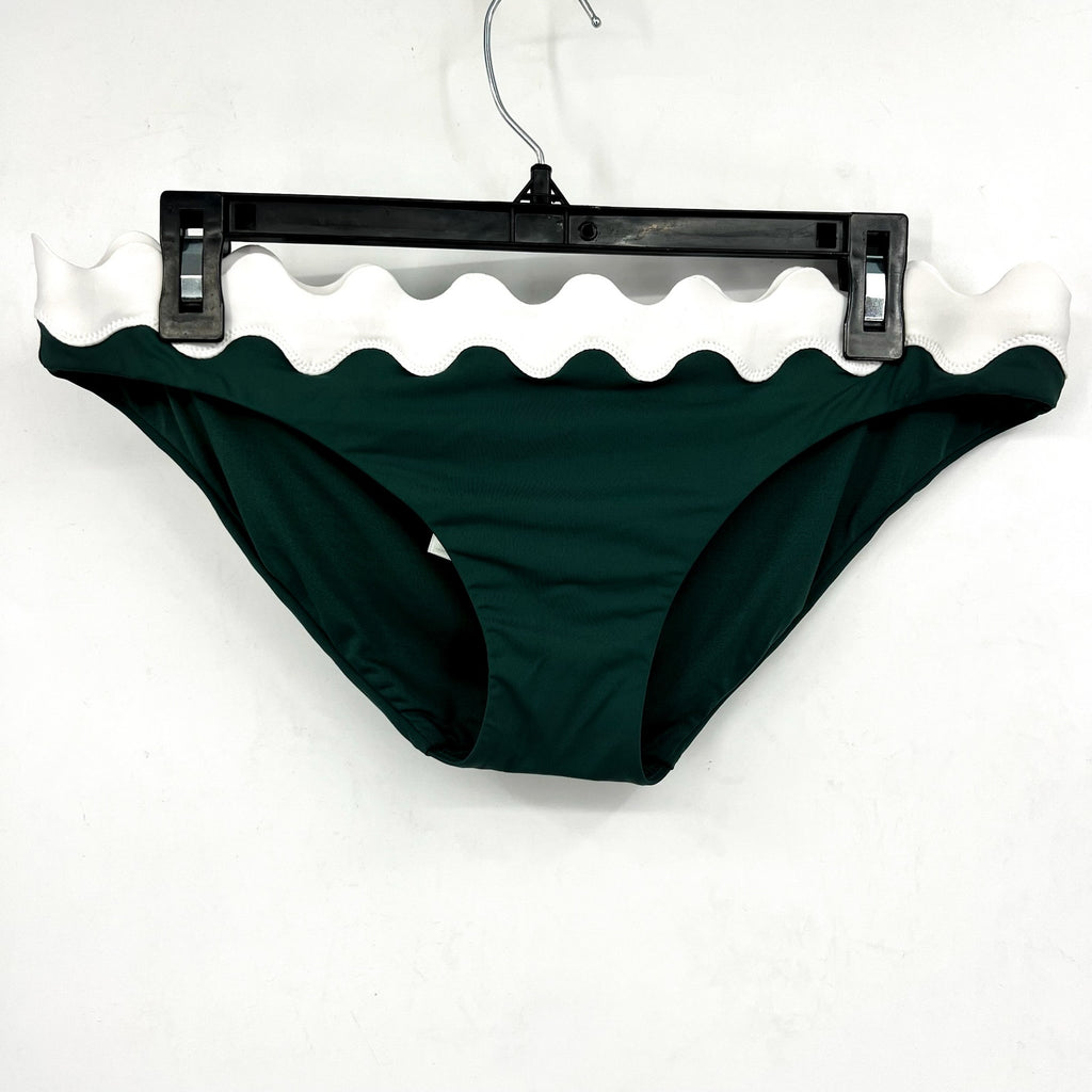 SEAFOLLY Women's Gia Ric Rac Hipster Bikini Bottom Size 4 Green White NWT