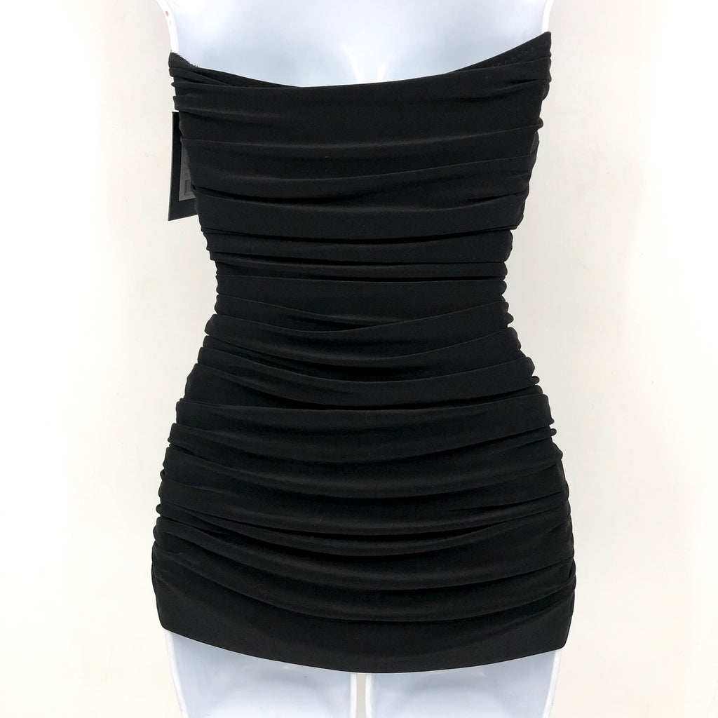 NORMA KAMALI Womens Walter Mio One Piece Swimsuit XS Black Strapless NWT