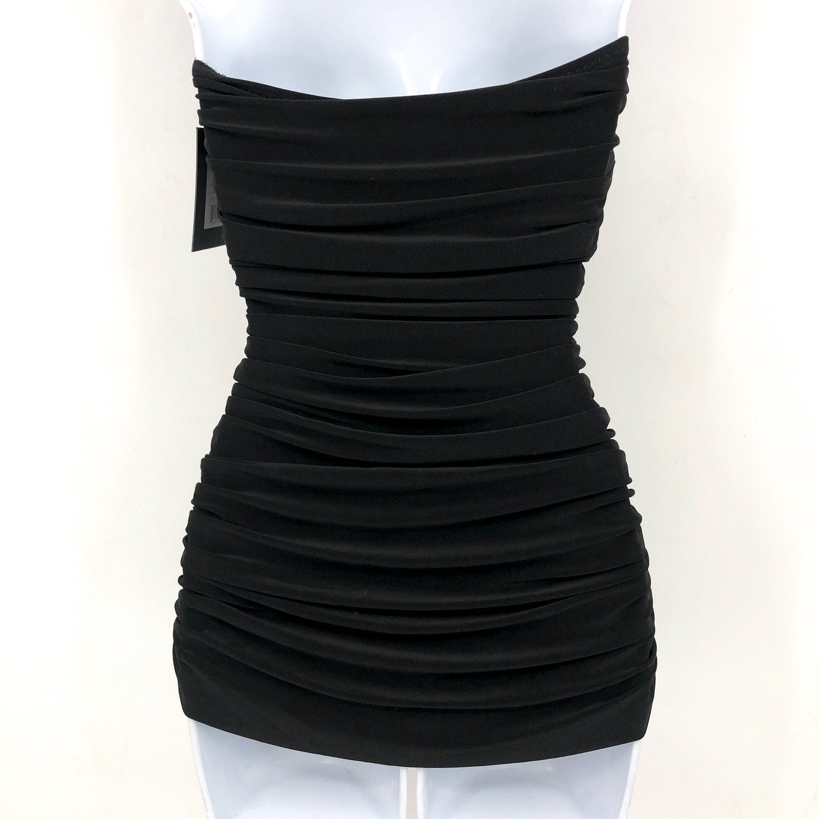 NORMA KAMALI Womens Walter Mio One Piece Swimsuit XS Black Strapless NWT