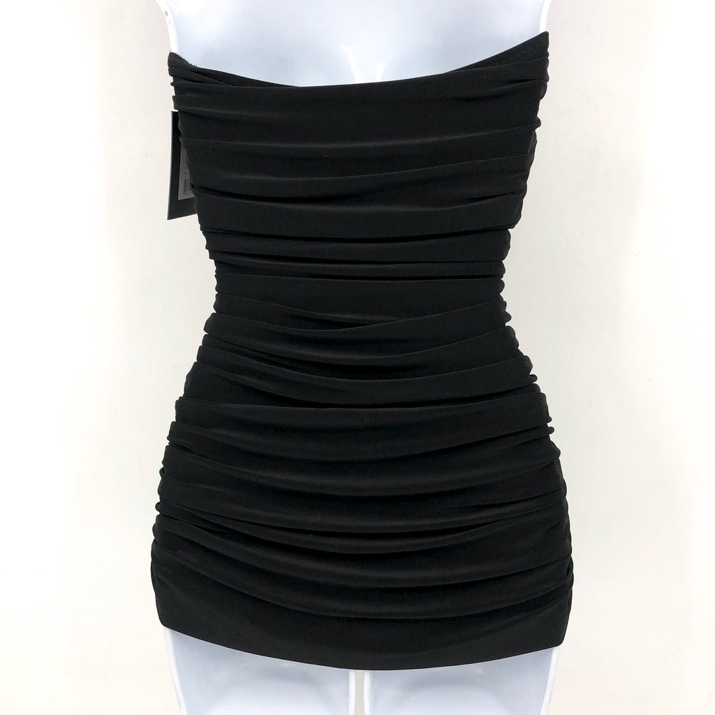 NORMA KAMALI Womens Walter Mio One Piece Swimsuit XS Black Strapless NWT