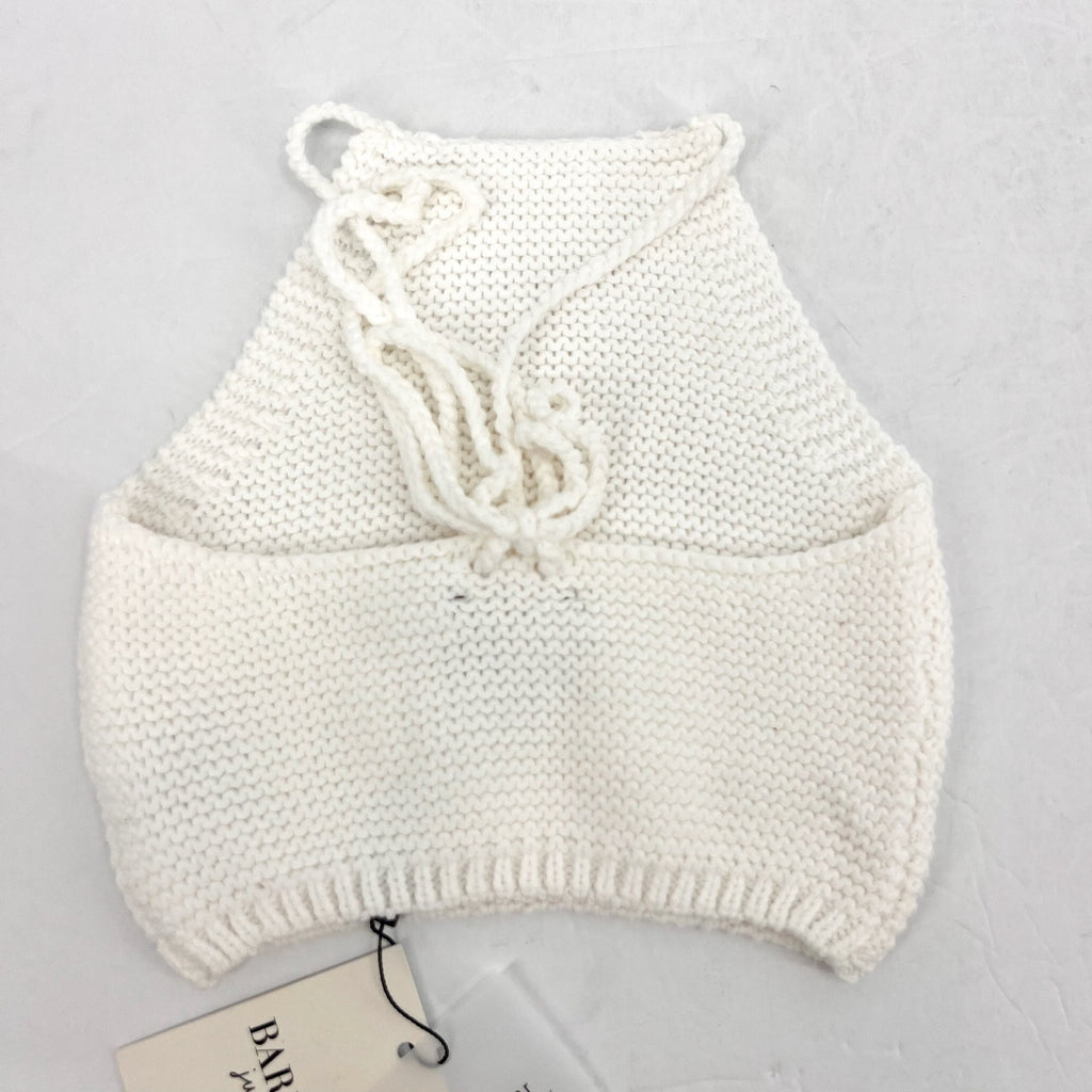 BARDOT JUNIOR Girls Andi Knit Top Size 4-5 XS Orchid White Tie Back NWT