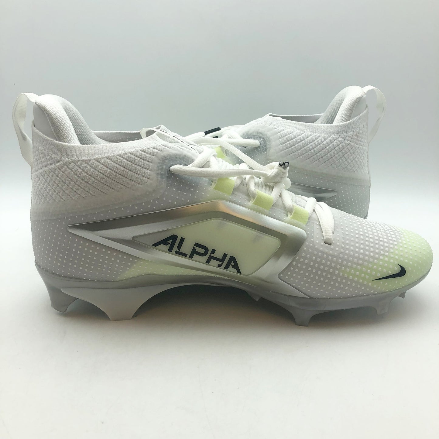 Nike Mens Alpha Menace 4 Elite Football Cleats Size 10 White Yellow NWOB