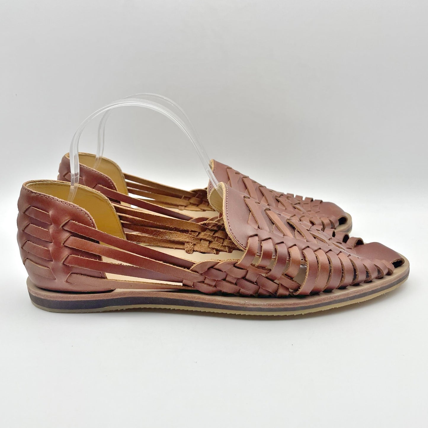 Nisolo Mens Huarache Sandal US 10 EU 43 Brown Leather NWOB