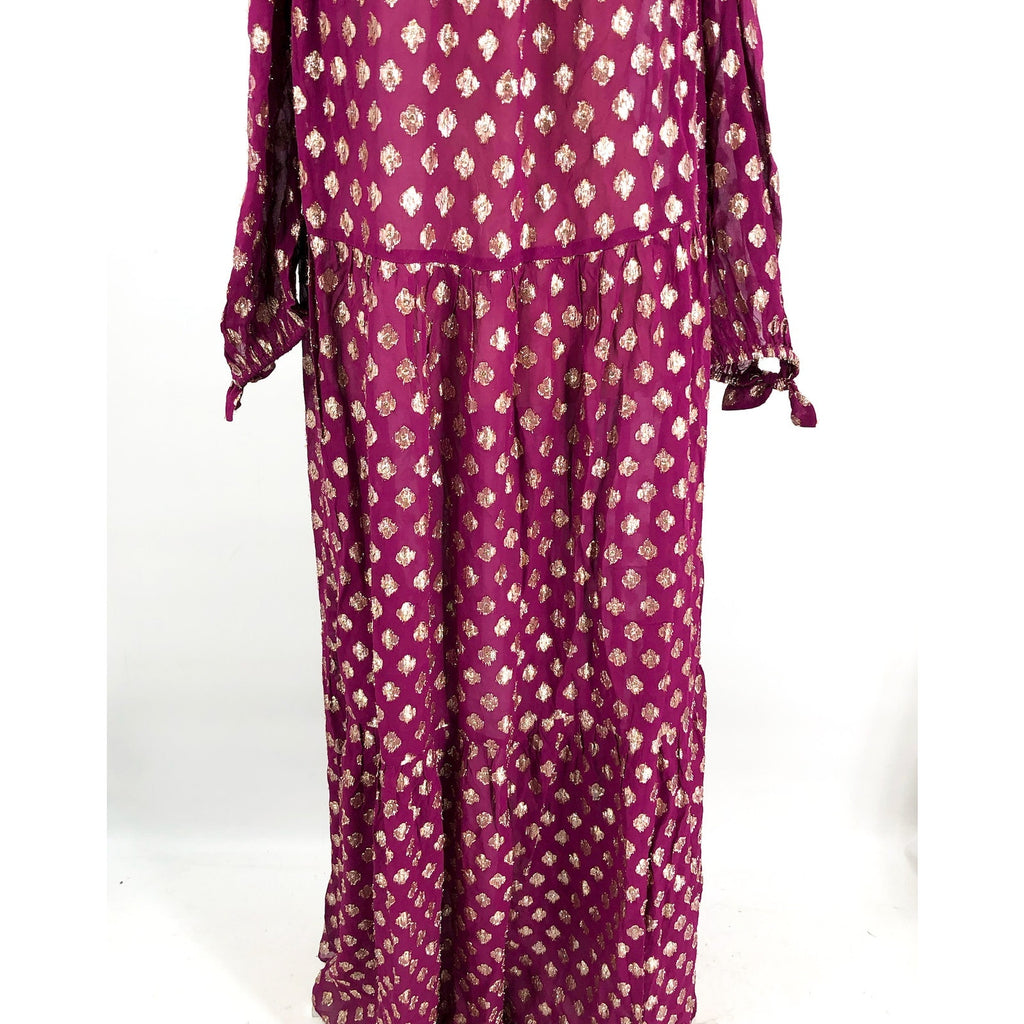 LILLY PULITZER Womens Dayla Maxi Cover-Up Dress XL Dark Red Cherry Gold NWT