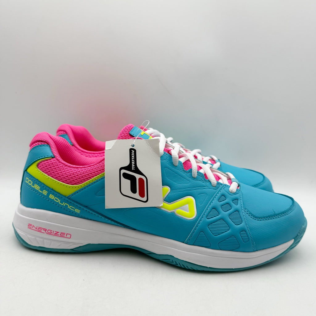 FILA Womens Double Bounce 3 Pickleball Sneakers US 11 EU 42.5 Blue Pink NWOB