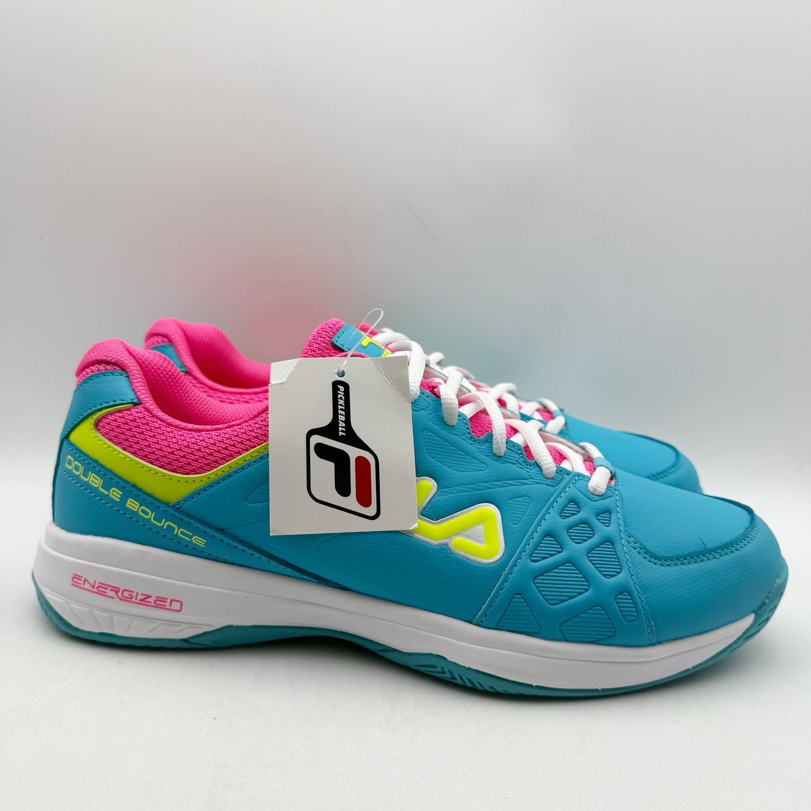 FILA Womens Double Bounce 3 Pickleball Sneakers US 11 EU 42.5 Blue Pink NWOB