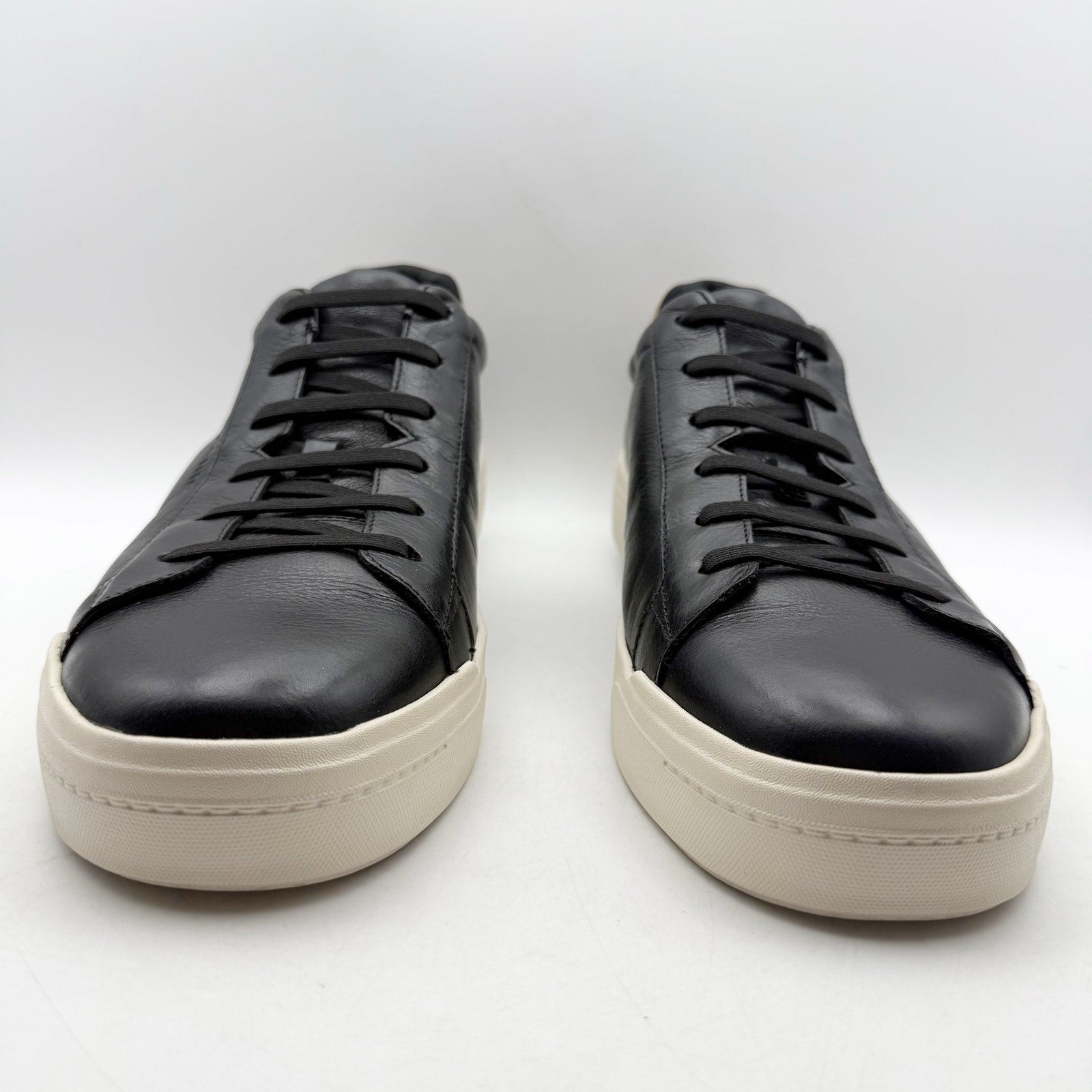 Vionic Mens Colbie Sneakers US 12 EU 45 Black Leather NWOB
