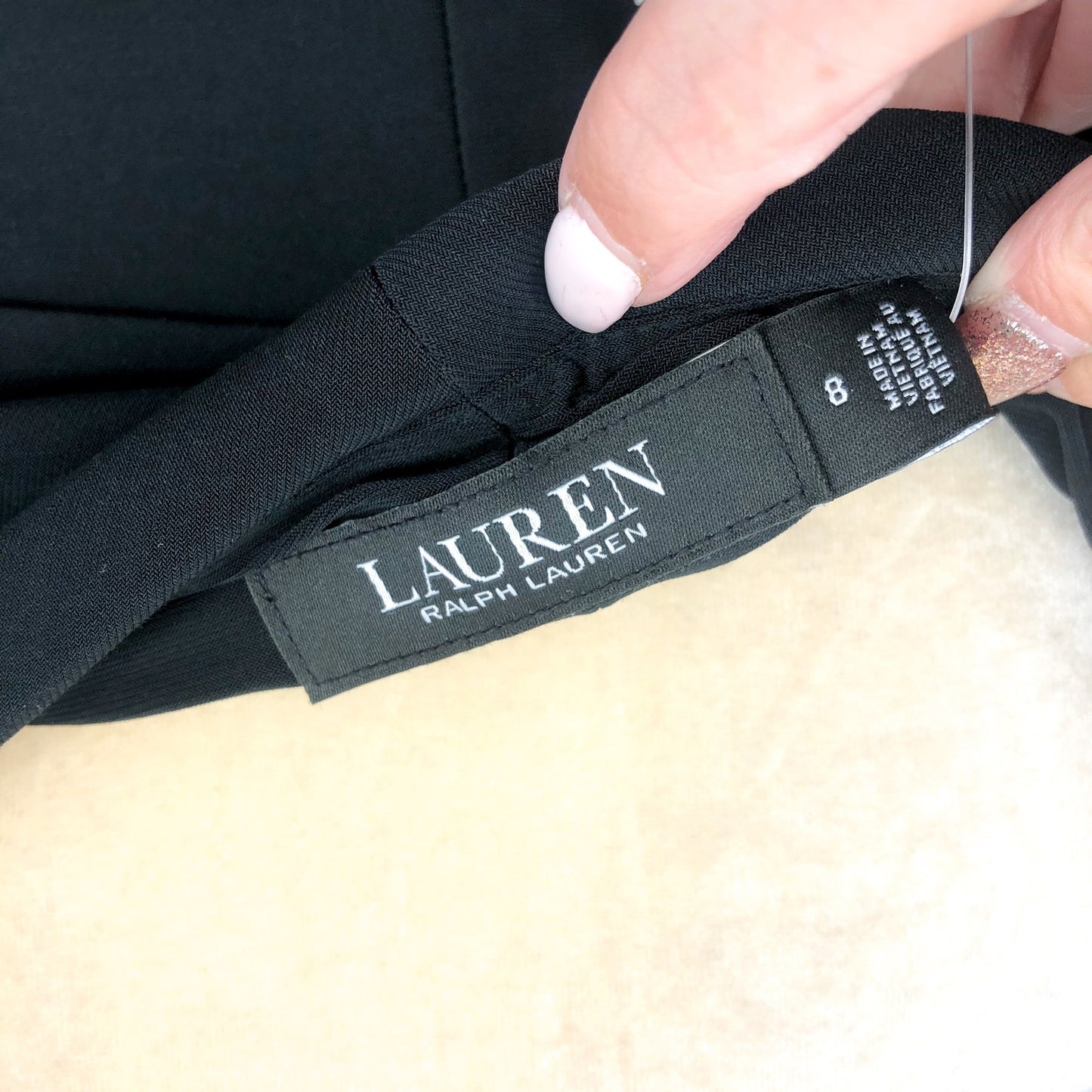 LAUREN RALPH LAUREN Women's Jersey Off-the-Shoulder Gown Size 8 Black NWT