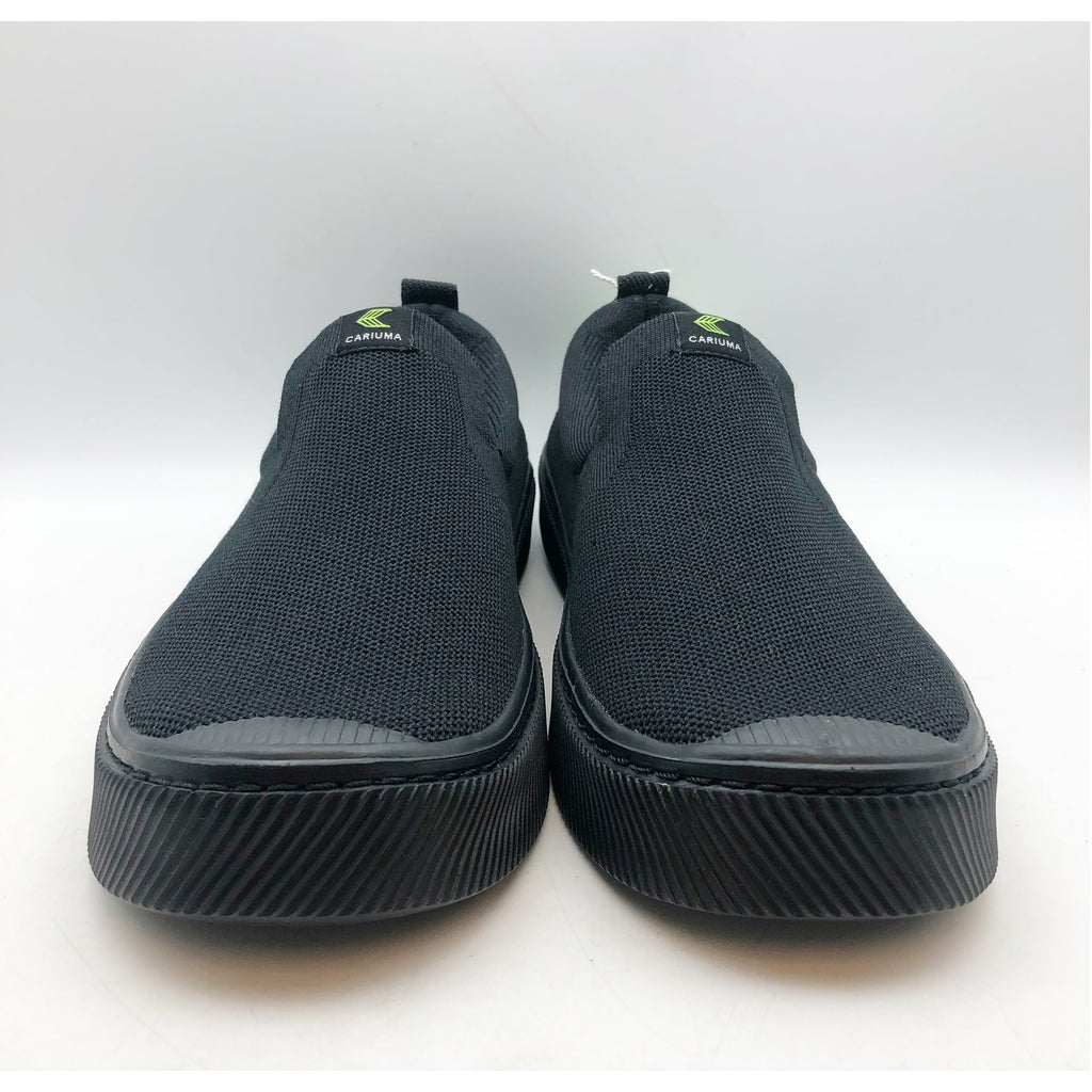Cariuma Men's IBI Slip On Sneakers Size 13 All Black Knit Bamboo NIB