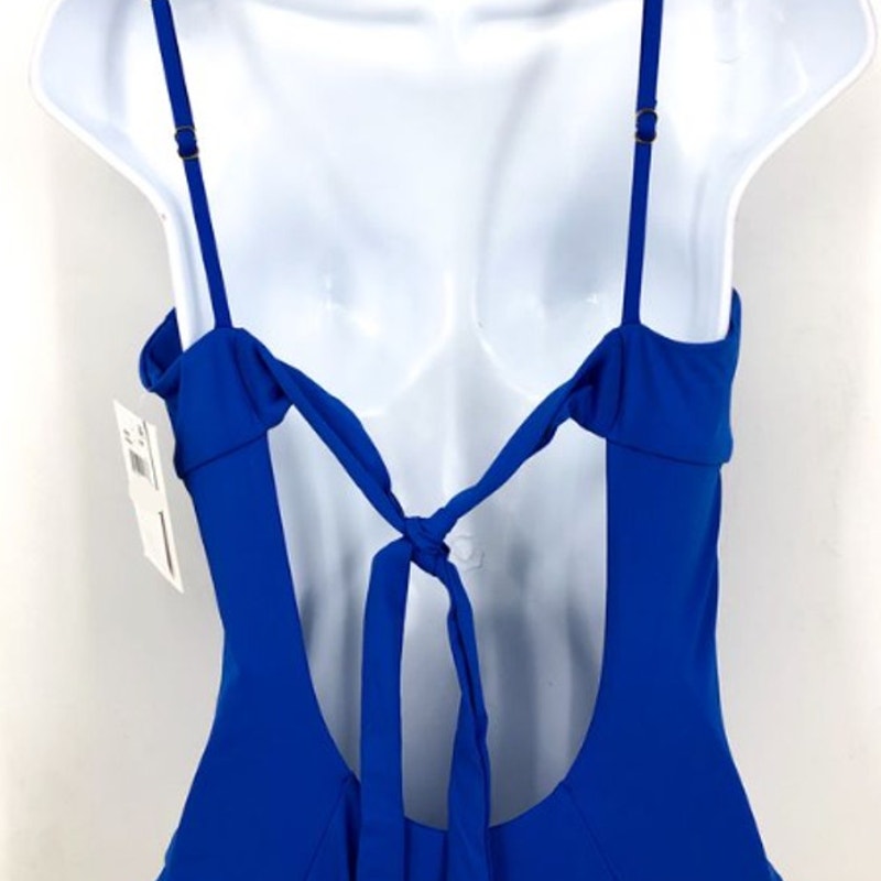 BECCA Womens Erin One Piece Swimsuit Small Ultramarine Blue VWire Open Back NWT