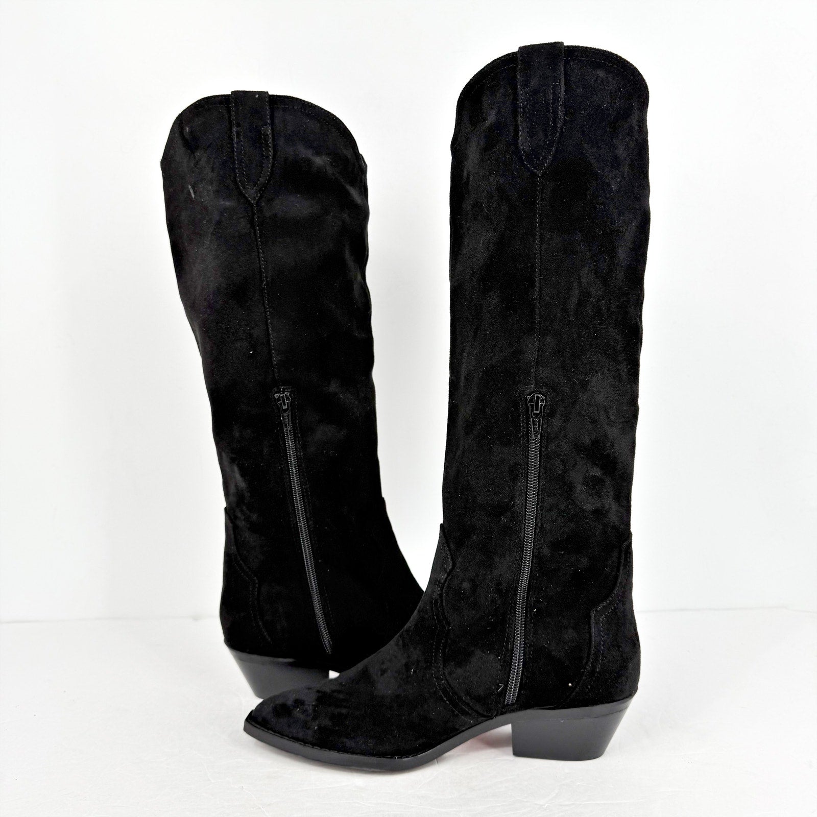 Dolce Vita Womens Kit Knee High Boots US 6.5 M EU 37 Black Fabric NWOB