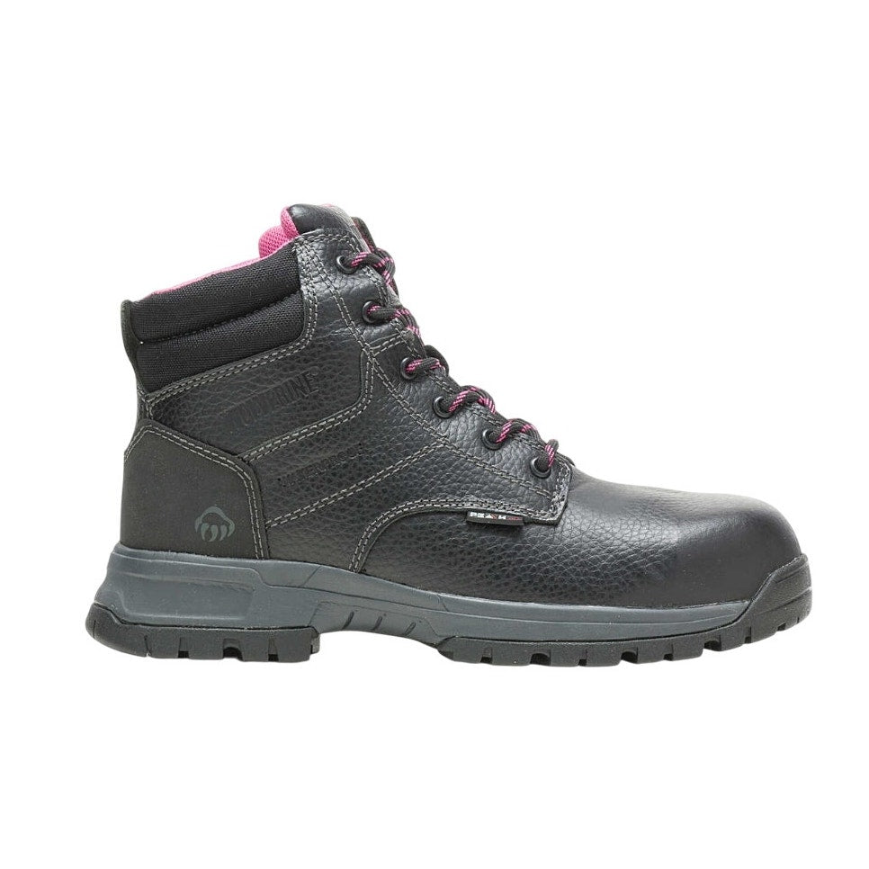 Wolverine Womens Piper Composite-Toe 6" Work Boots Size 7 M Black WP Leather NIB