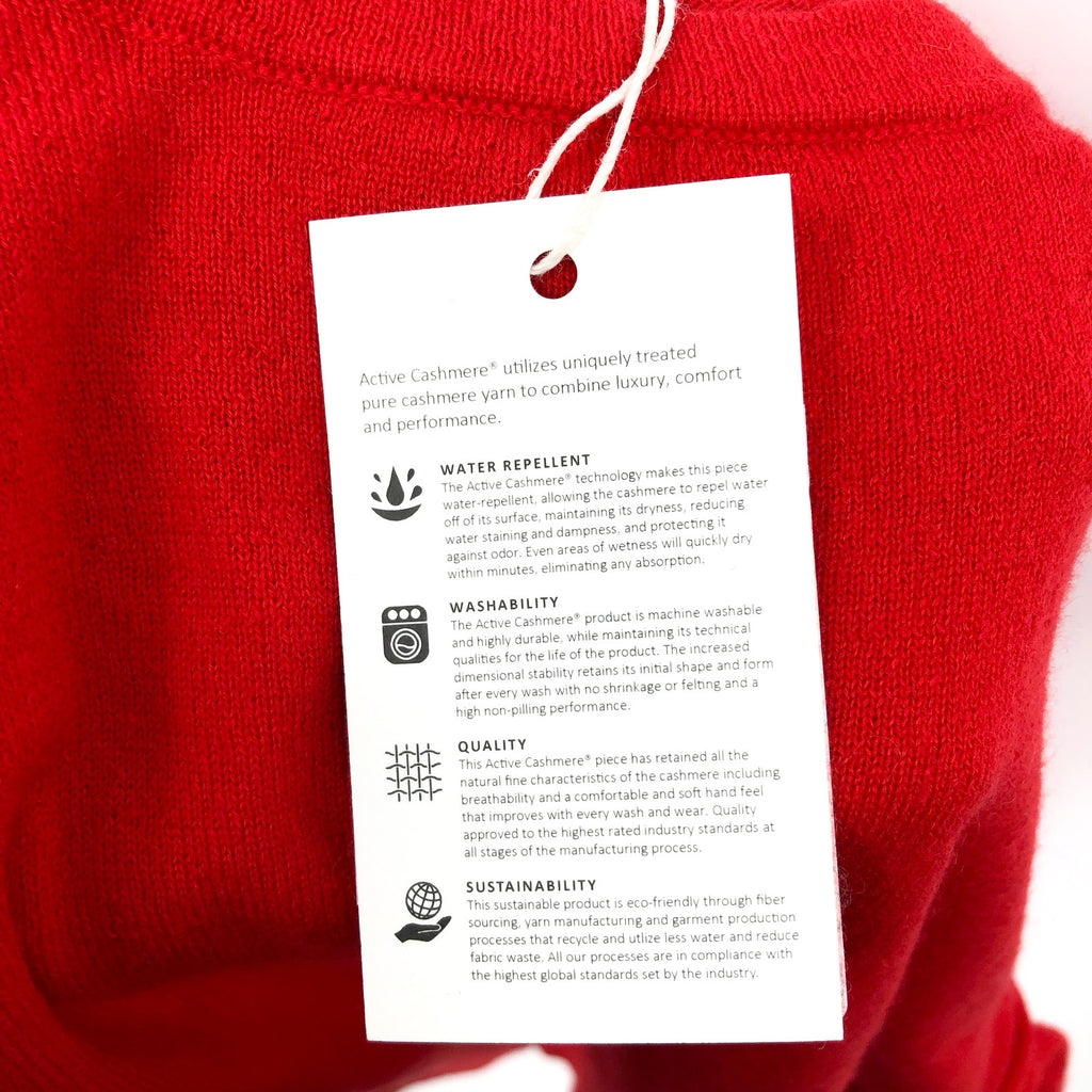 A/C ACTIVE CASHMERE Men's Short Sleeve Fine Cashmere T-Shirt Small Red NWT