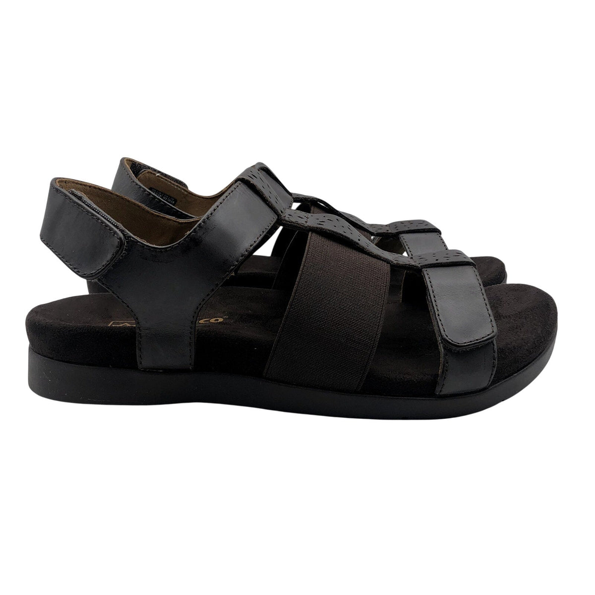 Spenco Womens Anabel Hook & Loop Sandal 7 Wide EU 37.5 French Roast Brown NIB