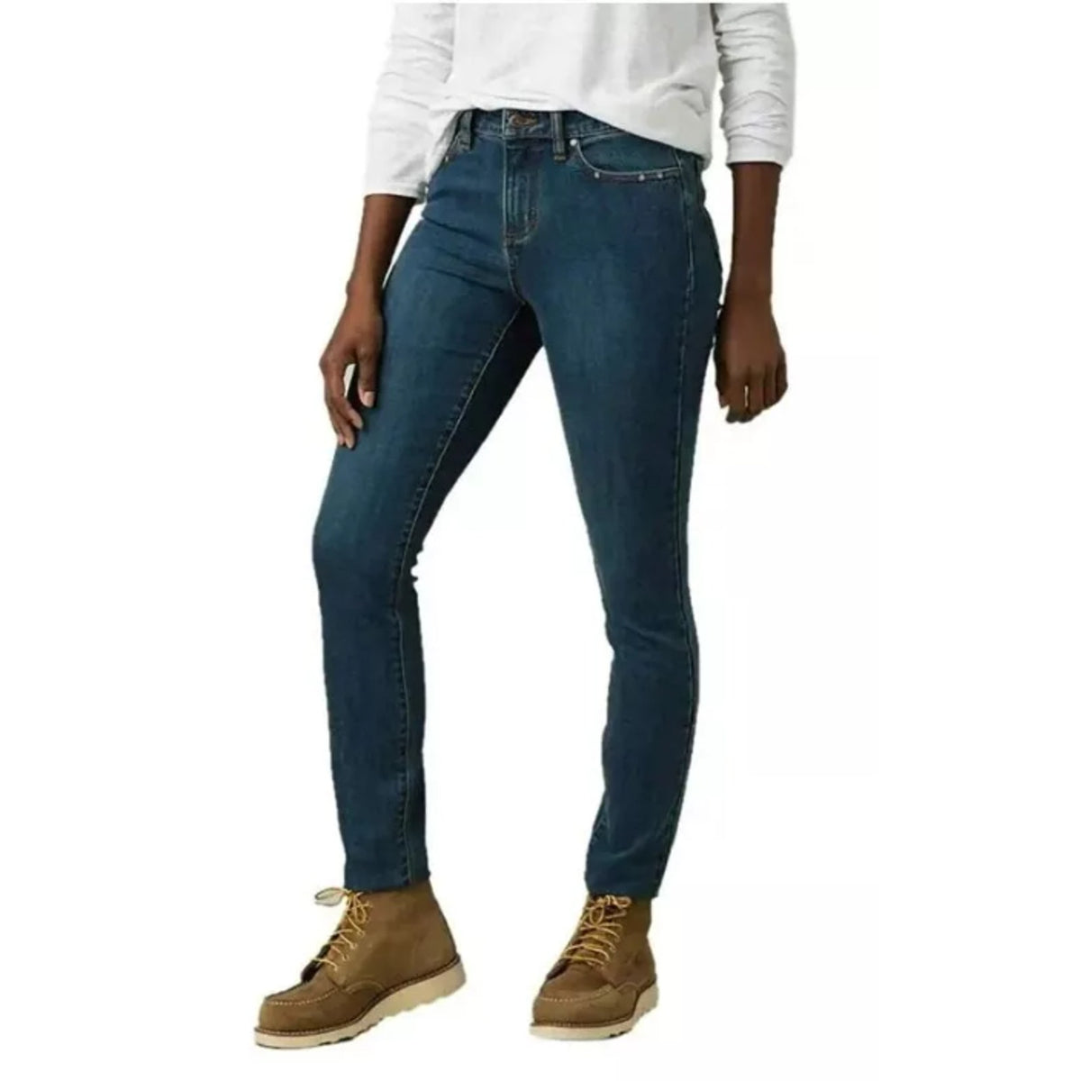 PRANA Womens Sienna Jeans 27x33 US 4 Tall True Blue Mid Rise Stretch Denim NWTf