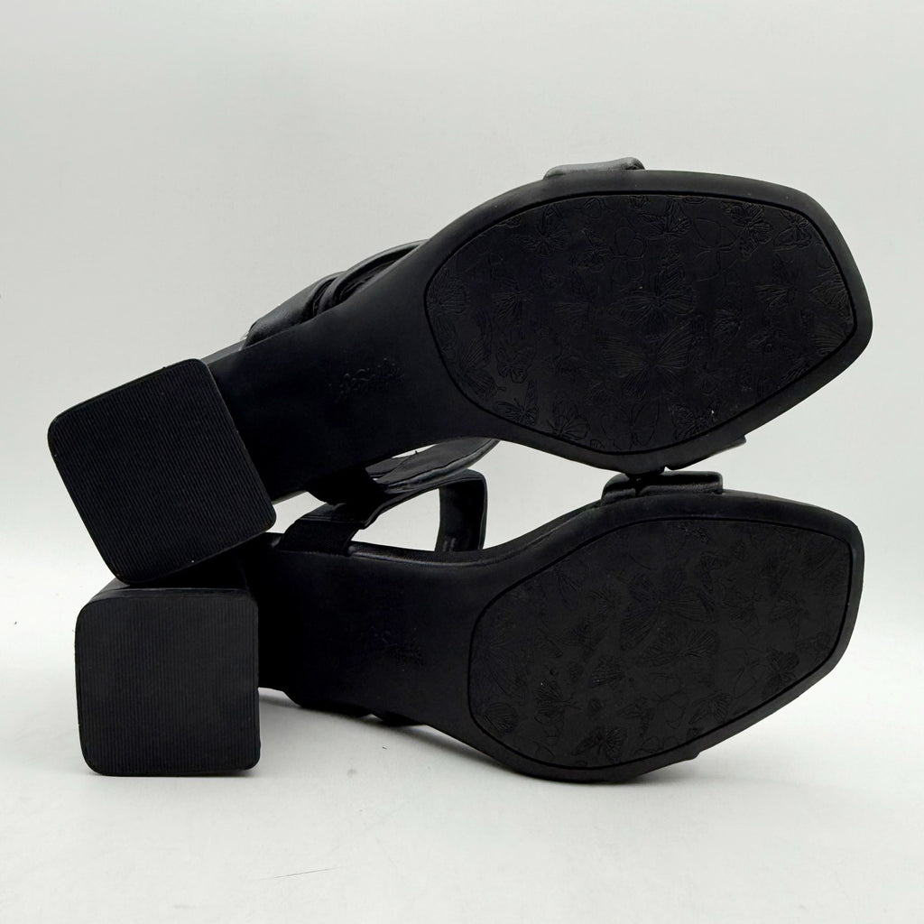 LifeStride Womens Celia Slingback Heeled Sandals US 8.5 Wide Black NWOB