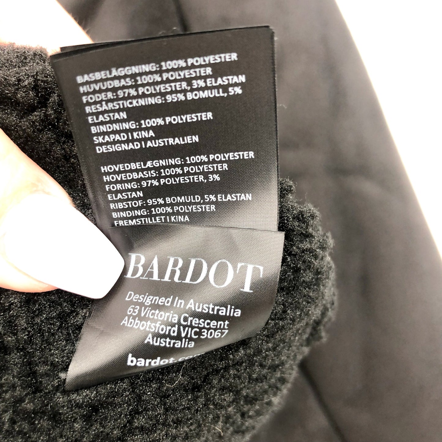 BARDOT Women's Shearling Bomber Jacket Small US 4 Black Faux Suede Cropped NWT