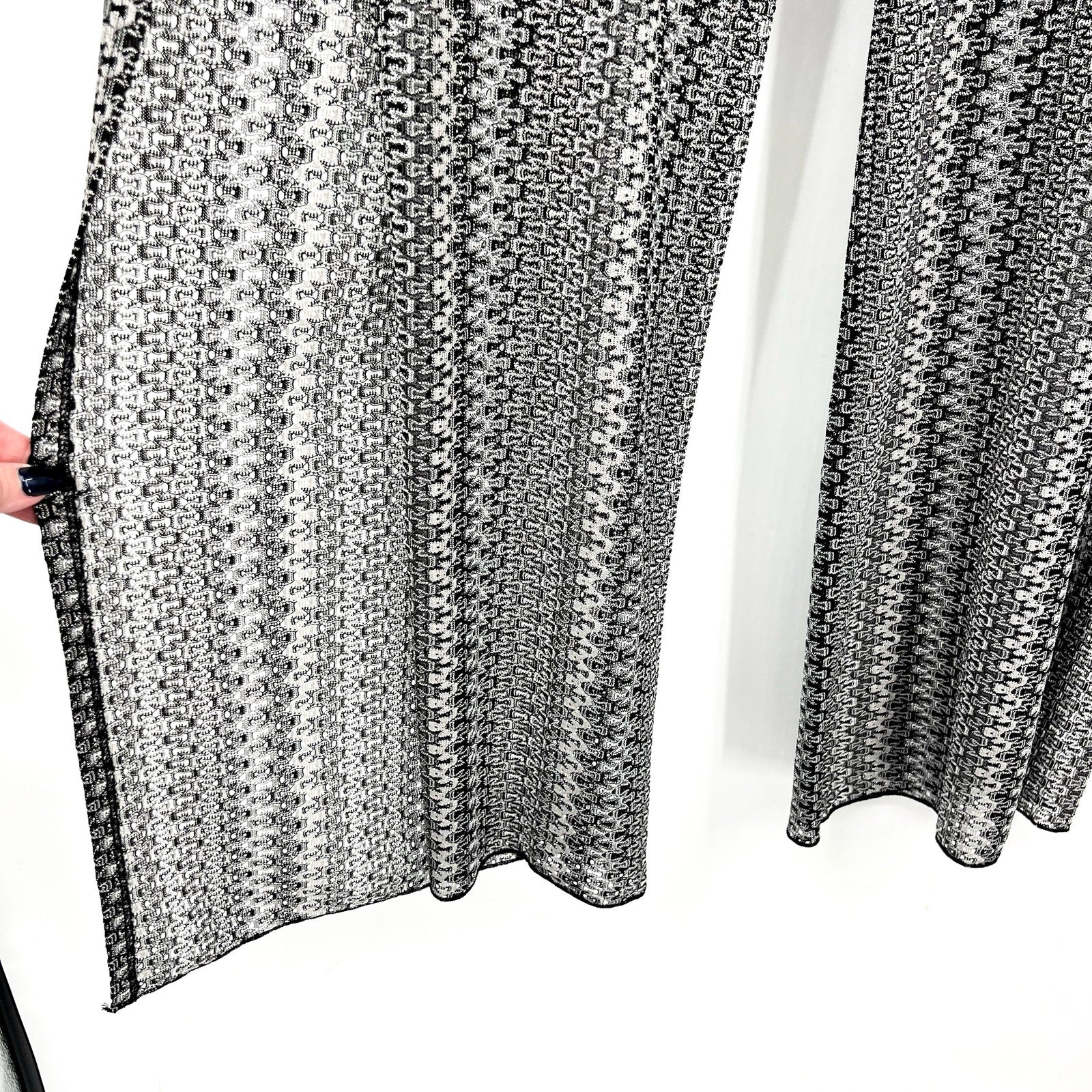 BECCA Women's Granite Bay Crochet Cover-Up Pants Medium Black Split-Leg NWT