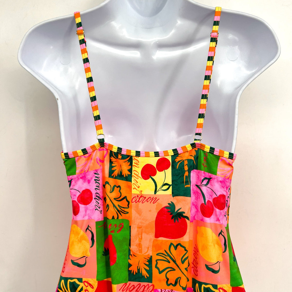 BEACH RIOT Women's Priscilla One Piece Swimsuit Medium Pink Fruit Market NWT