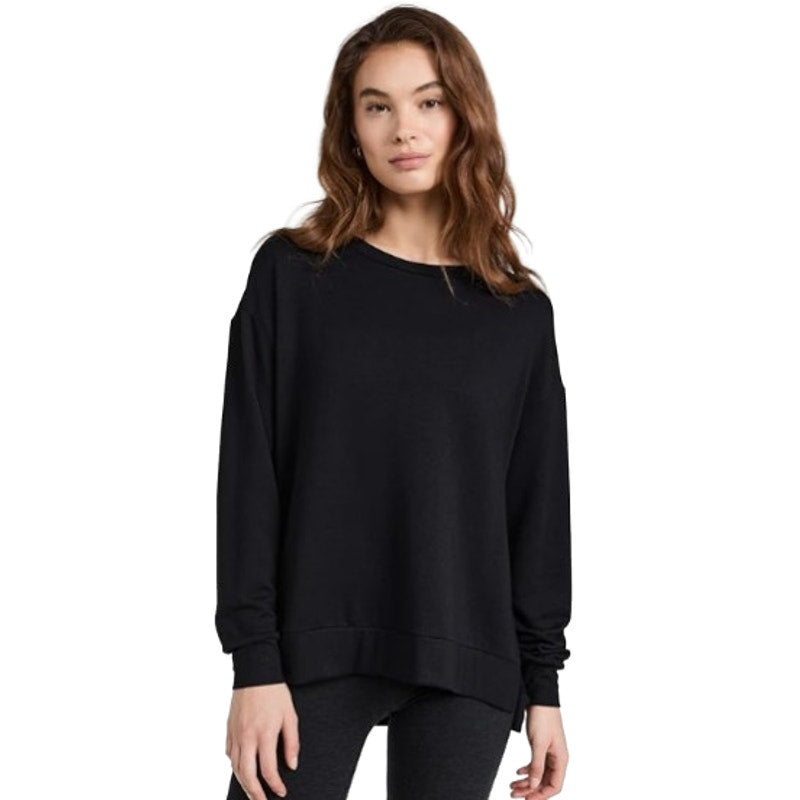 BEYOND YOGA Women's Off Duty Pullover Sweatshirt XS Black Crewneck NWT