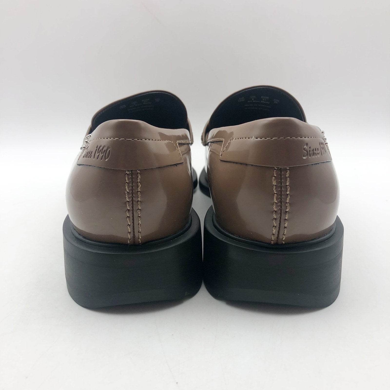 Franco Sarto Womens Eden Studded Loafers US 7.5 EU 38 Toffee Brown Slip On NWOB