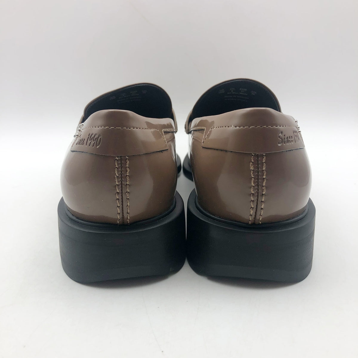 Franco Sarto Womens Eden Studded Loafers Size 7.5 Toffee Brown Slip On NWOB