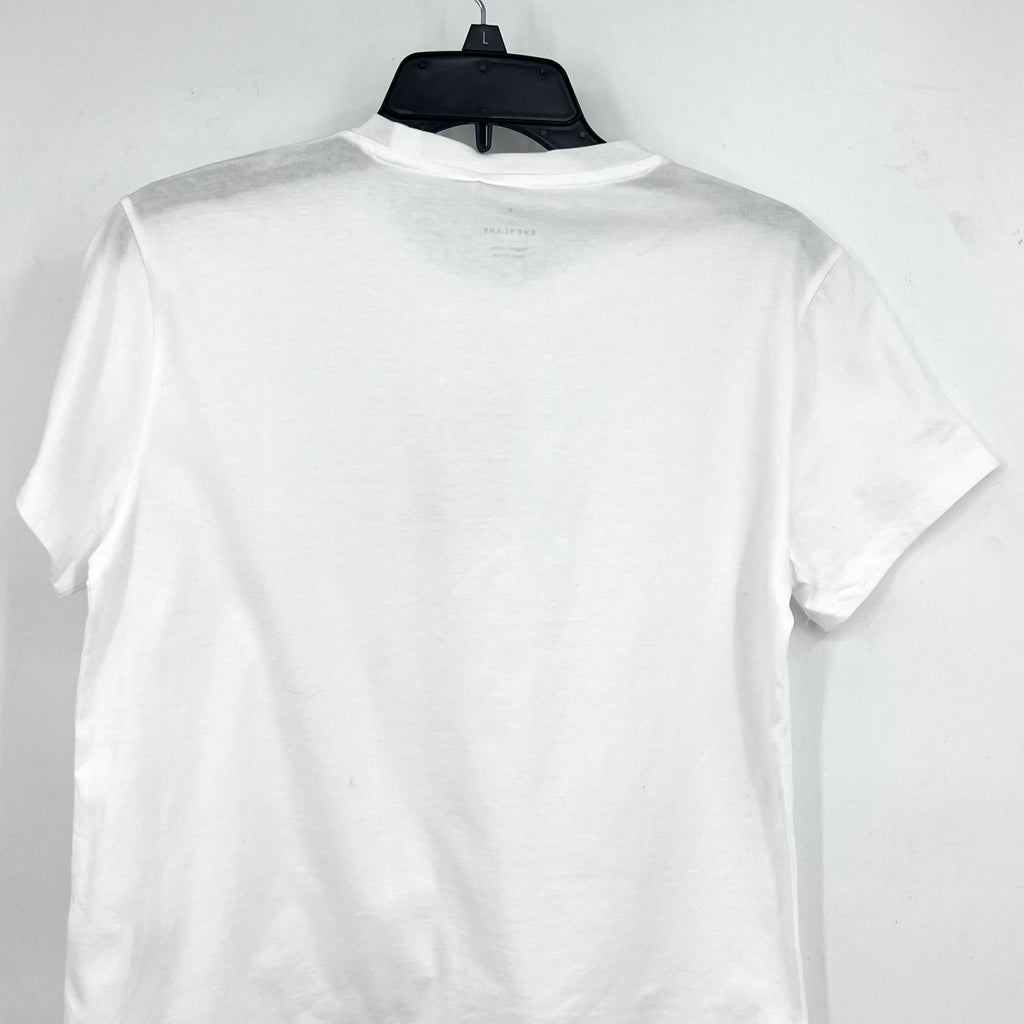 EVERLANE Women's The Box-Cut Tee Small White Essential Cotton Crewneck NWT