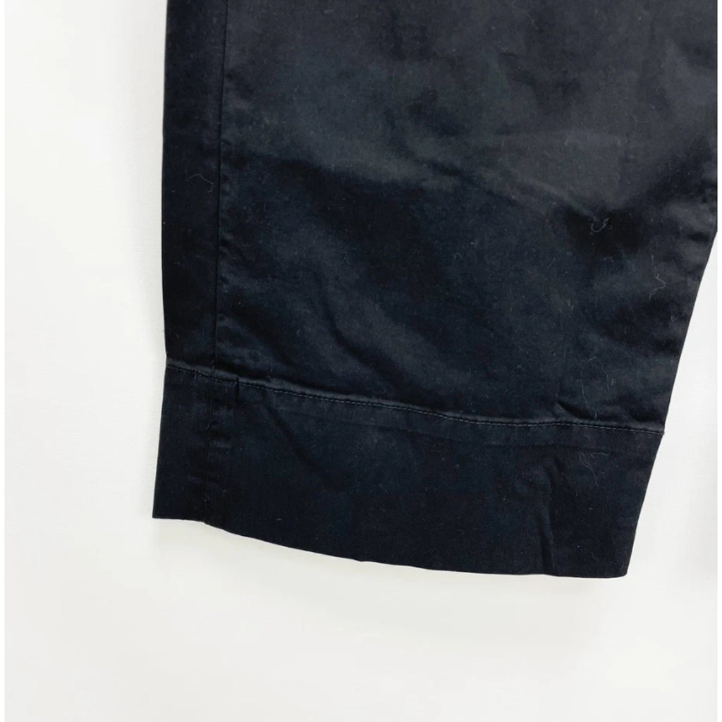 EVERLANE Womens The Easy Pants Medium Black Straight Leg Chino Twill Stretch NWT