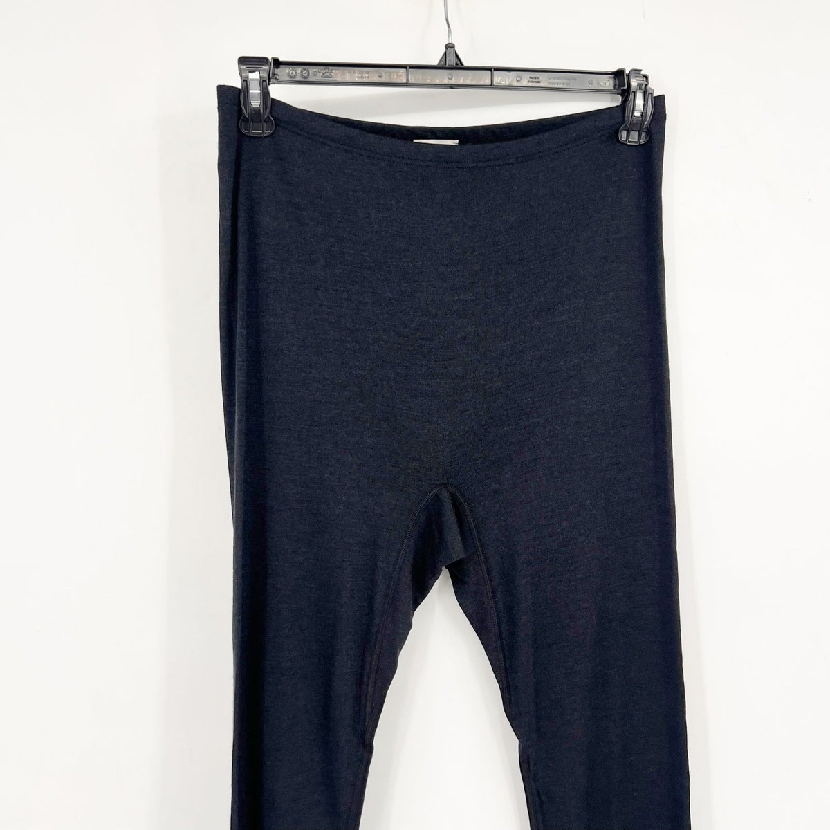 HANRO Women's Woolen Silk Thermal Leggings Large Black Long Underwear 1422 NWT
