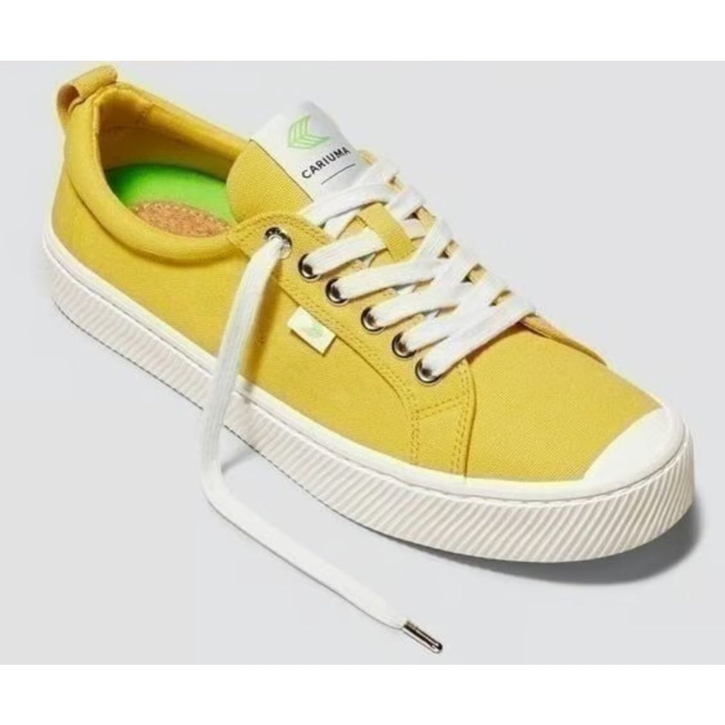 Cariuma OCA Low Canvas Sneaker Men's 9 Women's 10.5 Yellow Organic Cotton NIB