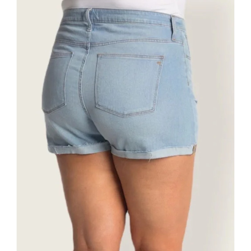 MADEWELL High Rise Denim Rolled Hem Shorts Size 37 Blue Ainger Stretch M6236 NWT