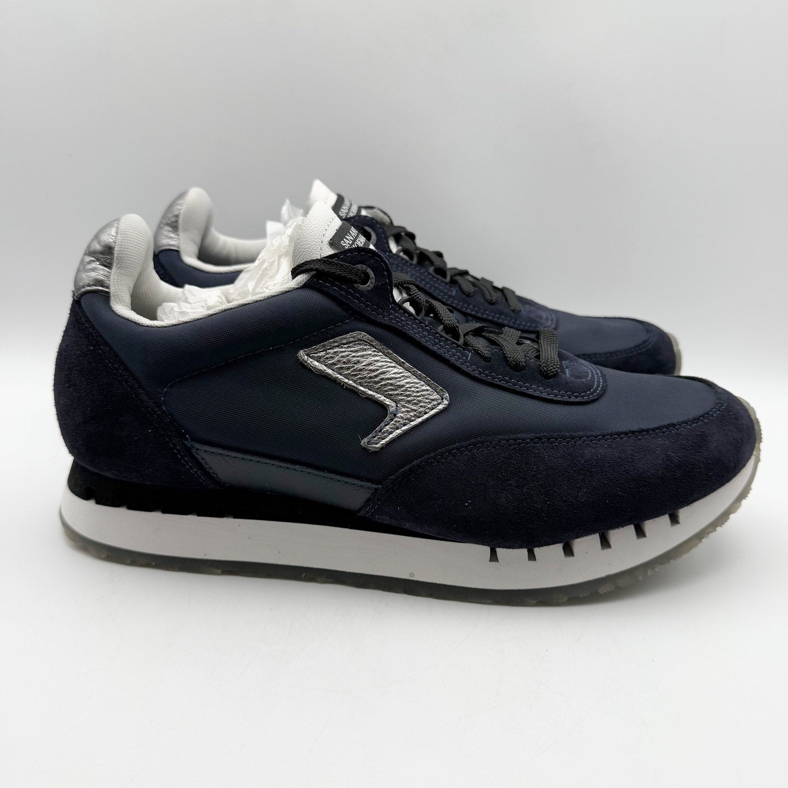 SAS Womens 7Eventy6ix-X Comfort Retro Sneakers Size 11 WIDE Blue Suede NIB