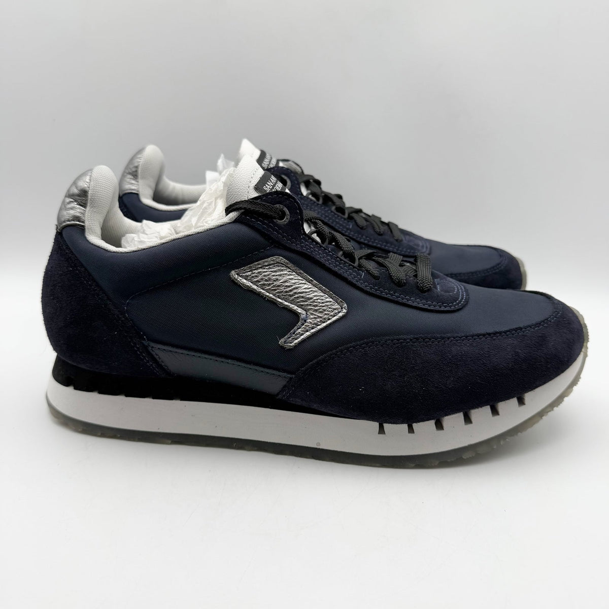 SAS Womens 7Eventy6ix-X Comfort Retro Sneakers Size 11 WIDE Blue Suede NIB