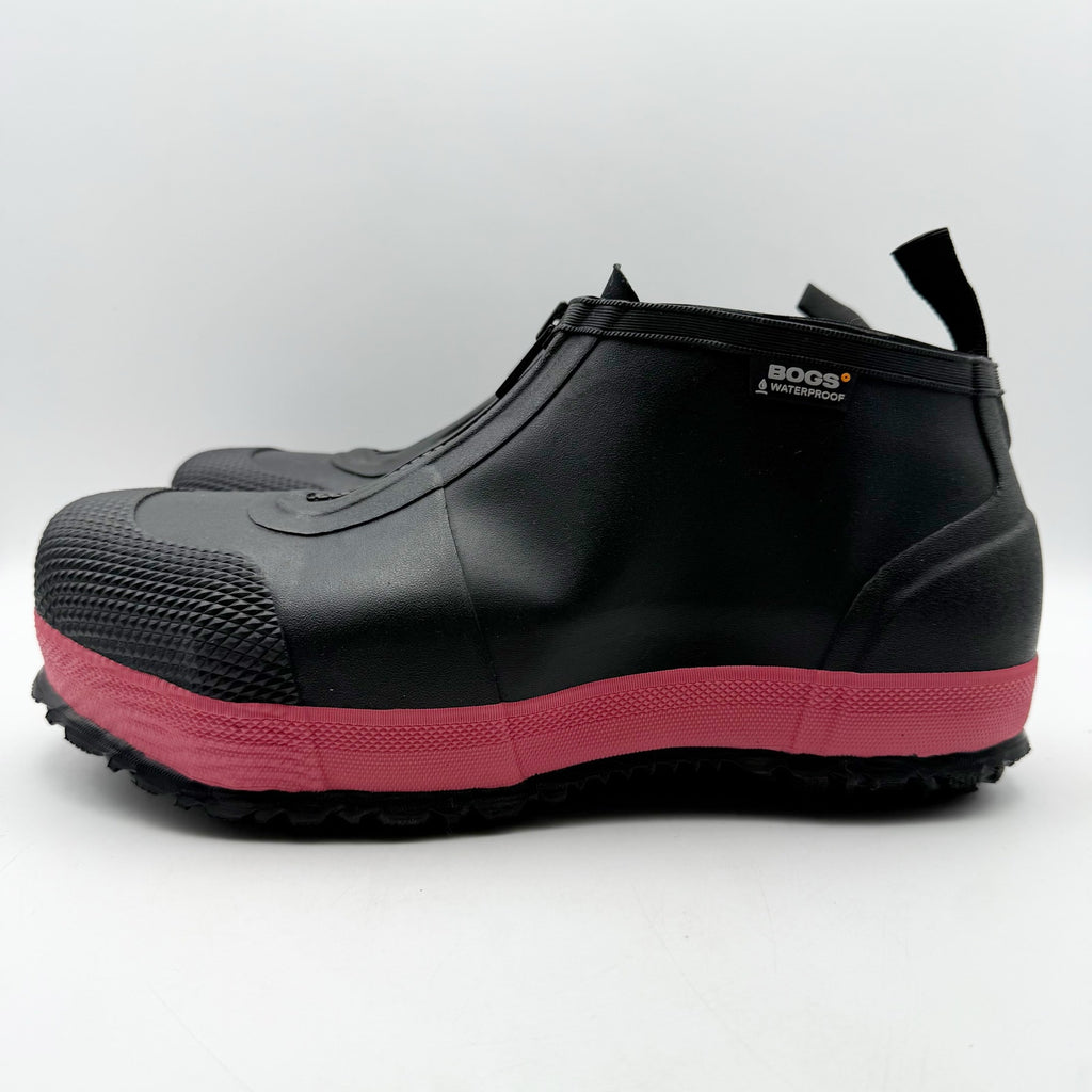 Bogs Mens Overshoe Zip Work Shoes US 10 EU 43 Black Composite Toe Waterproof NIB