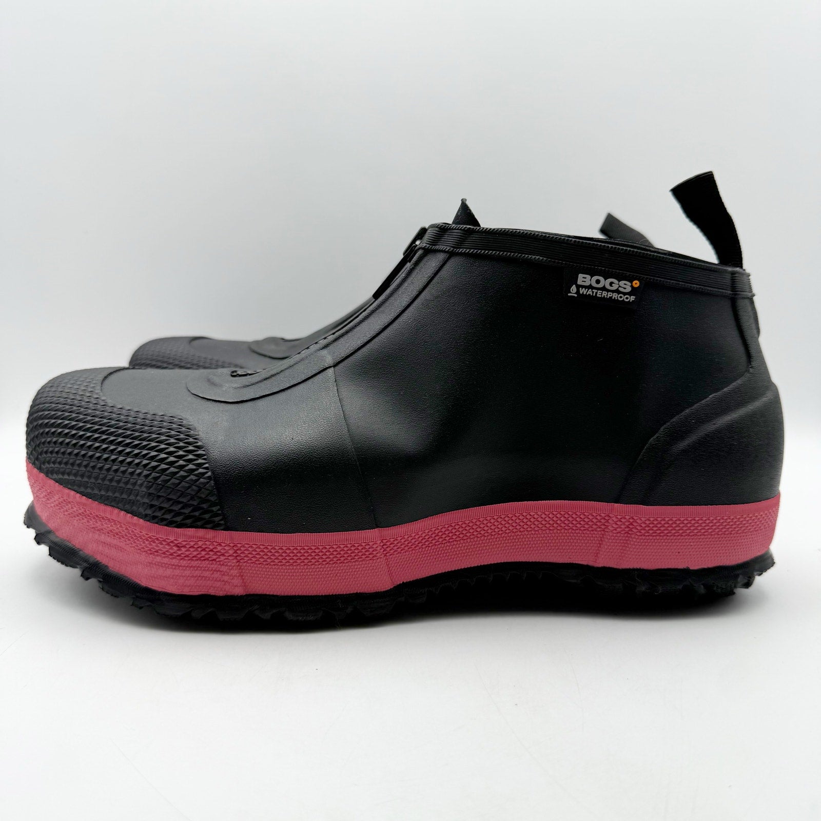 Bogs Mens Overshoe Zip Work Shoes US 10 EU 43 Black Composite Toe Waterproof NIB